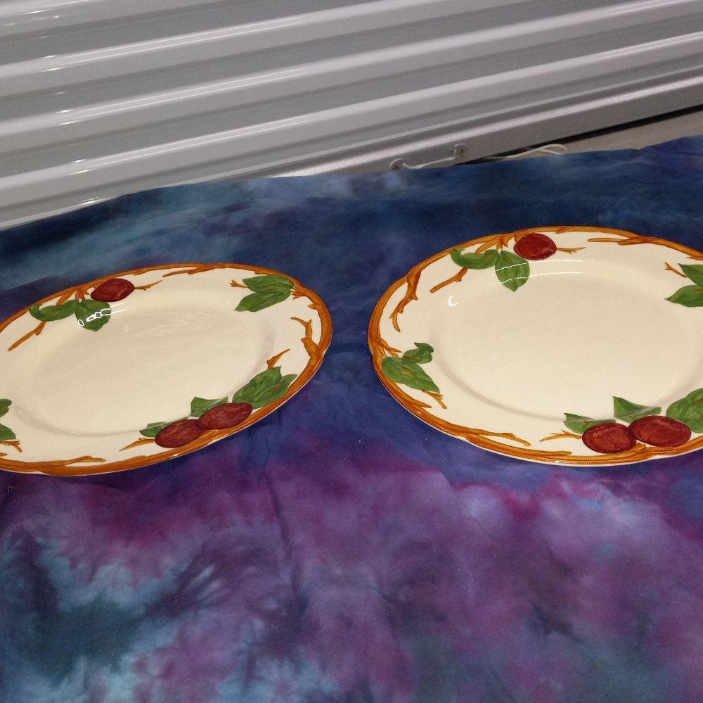 Antique Franciscan Apple Ware plates  set 2. '1949' to '1953'